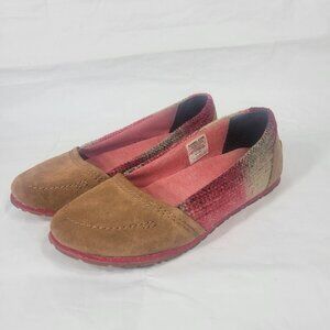 Sorel Yaquina Plaid Loafers Women Size 7.5 Red Slip On NL2031-286 Comfort Casual